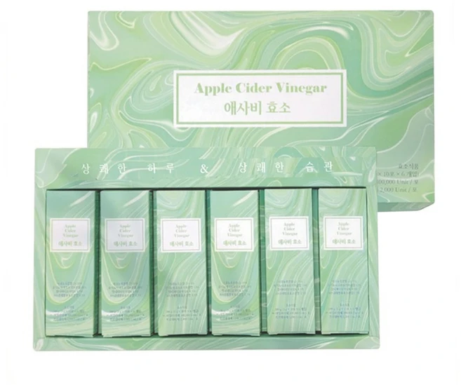 상쾌한 애사비효소 60포 애플 사이다 비니거 사과초모식초 용암해수 천연 미네랄발효효소(뉴트리), 180g - 쿠팡