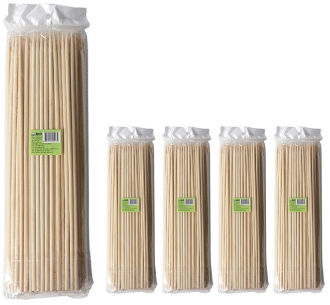 굵은 5mm x 30cm 대나무 오뎅꼬지, 5개, 100개입