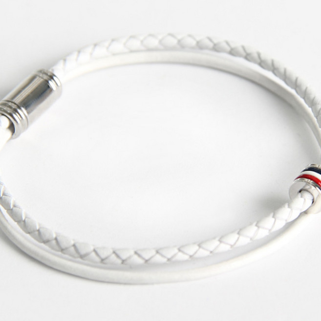 스피니레더 써지컬스틸 가죽팔찌