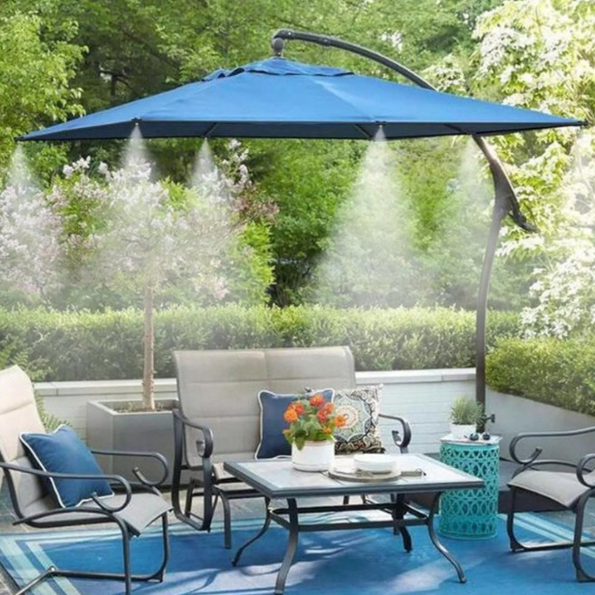 HK sell 리버웨이 자동 급수기 안개 분무 물주기 냉각 미스트 세트, 18P 세트(급수타이머 포함), 1개