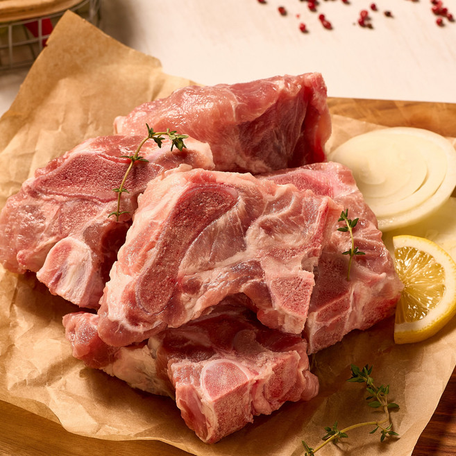 하늘돼지 국내산 못난이 뒷갈비 2kg 1등급 이상 돼지고기 등갈비 찜갈비 한돈, 1개