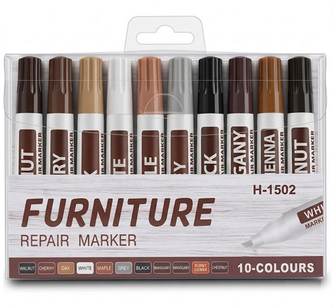 제로앤나인 원목 스크래치 제거 가구보수펜 10종세트, 1개