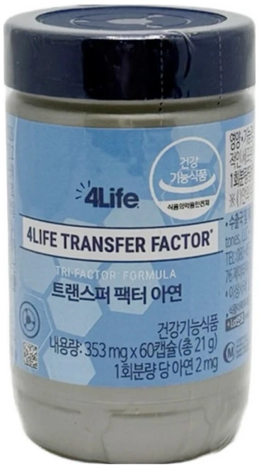 포라이프 트랜스퍼 팩터 아연, 1개, 60정 - 쿠팡
