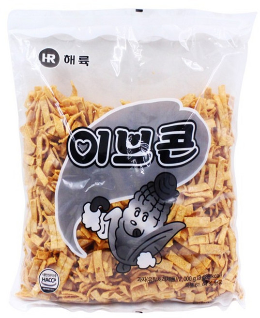 맛을그리다 해륙식품 이브콘 2kg / 추억의 옛날과자 옥수수맛 간식, 1개