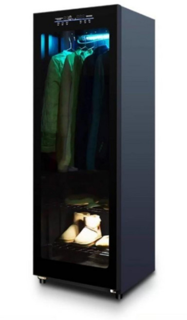 클레니온 저소음 스타일러 에어다리미 UV살균 가정용 신발 의류관리기, 블랙, 400L