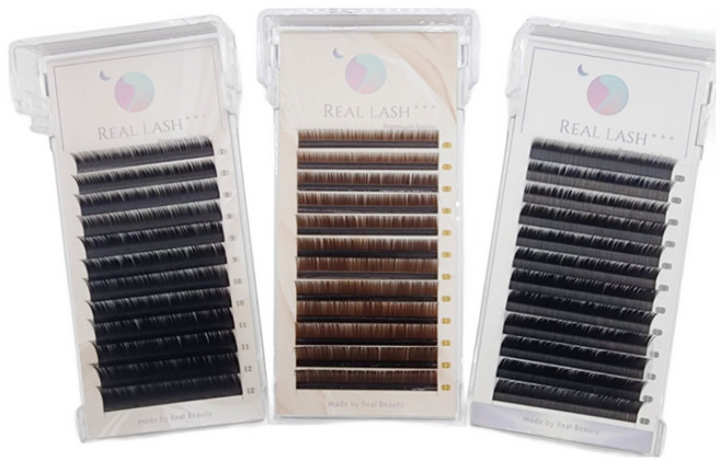 리얼래쉬 애니메 속눈썹 연장용 가모 아이돌 0.07 미세모 전문가용 가닥속눈썹, 블랙, JC, 1개