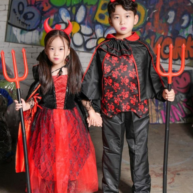 아동 주니어 뱀파이어 할로윈 코스튬 세트