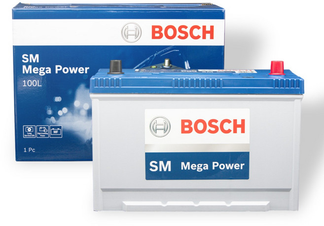 보쉬 자동차배터리 MP100L +면장갑 그랜드카니발 베라크루즈 봉고 밧데리, 1개, 보쉬 MP 100L+면장갑 폐전지반납 공구미대여