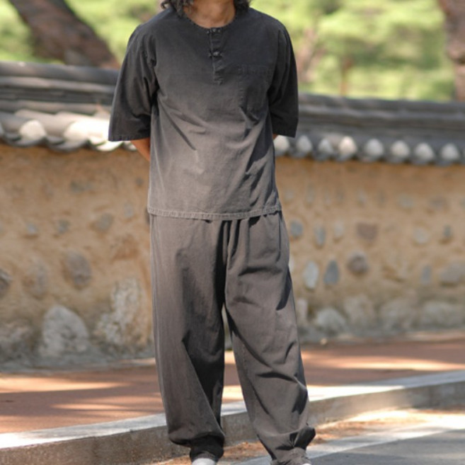 [10117] (남) 30수 1번 티 바지 한벌 / 생활한복 개량한복 법복 절복