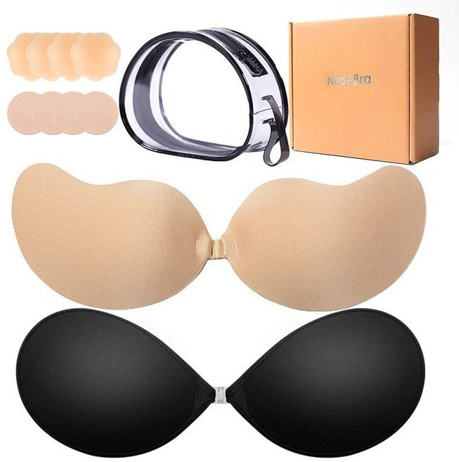 ZHEYE 가슴골메이커 누드브라 벌어진가슴 모아주는브라비키니 웨딩 1+1