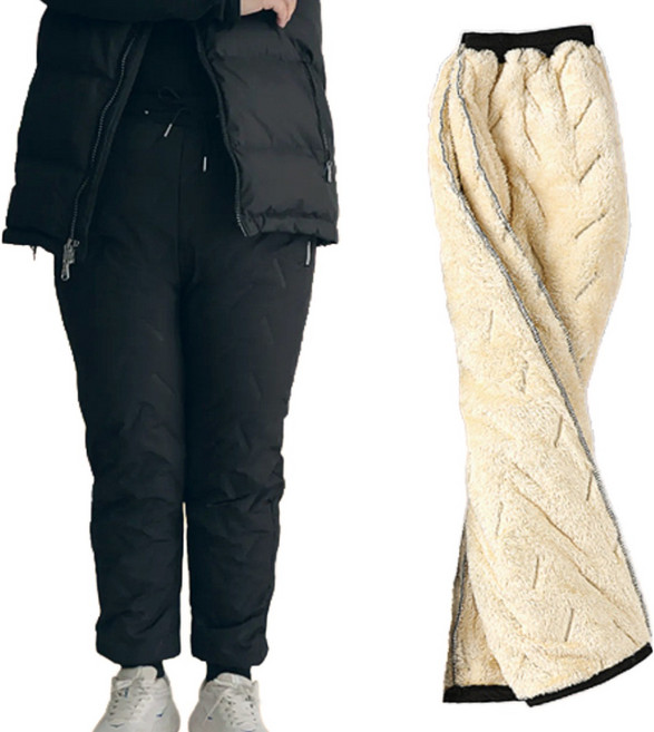 핑크셀럽 남성 여성 기모 방수 방한 혹한기 패딩 바지 작업복