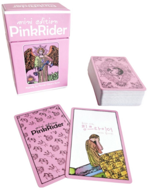 핑크 라이더 웨이트 타로카드 유니버셜 타로카드세트 정품 한글설명서 책 리딩북 포함, 핑크 라이더웨이트, 1개