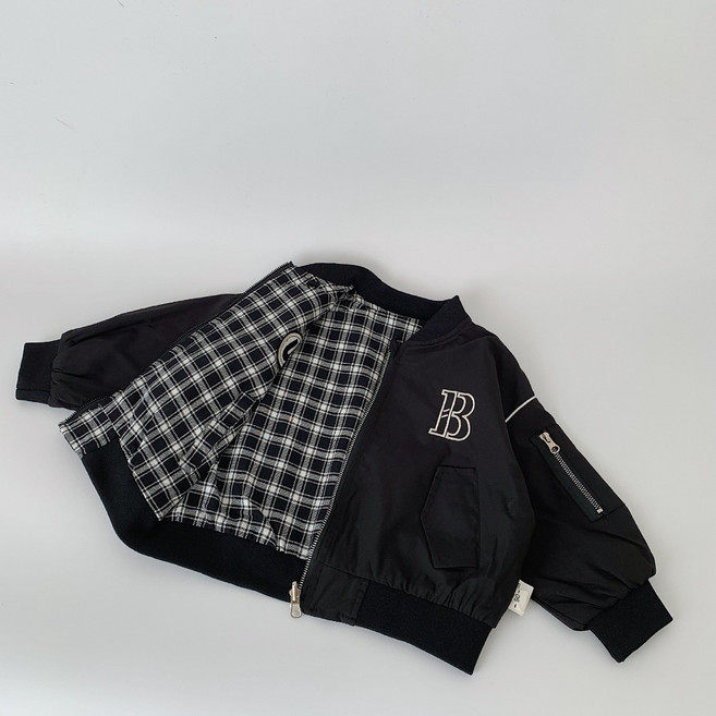 루미팝 남아 봄가을 야구점퍼 힙한 스타일 양면착용 키즈 자켓