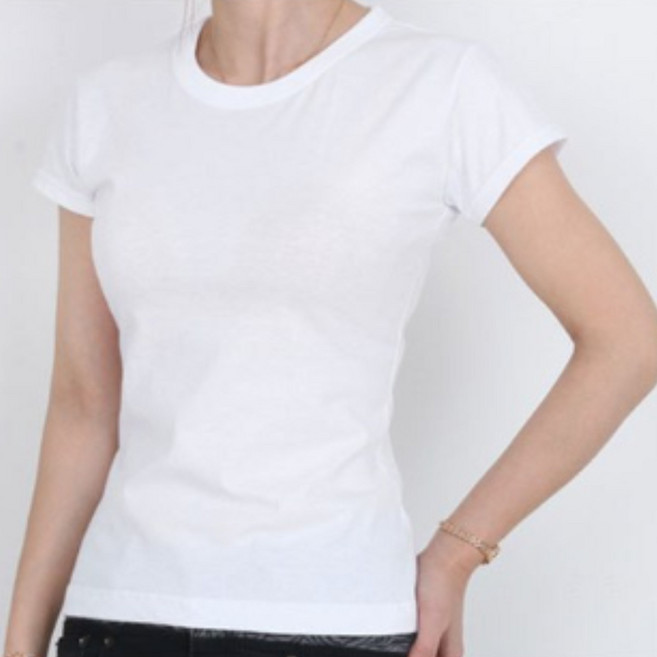 티앤티컴퍼니 여성 무지 면티 슬림핏 반팔 티셔츠