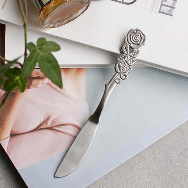 장미 엔틱 카페 디저트 커트러리, 11.유아버터나이프