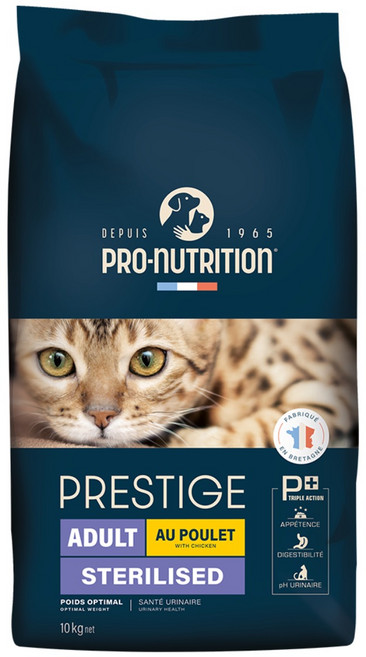 PN 프레스티지 캣 중성화 치킨 체중관리 기호성 대용량 고양이 사료, 1개, 10kg, 닭