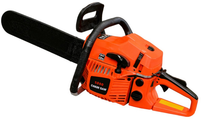 고출력 2행정 가솔린 체인톱 엔진톱 16인치 체인날 포함 나이테, 1개