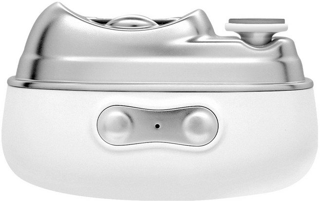 4in1 무선 멀티 자동 손톱깎이 충전식 전동 손톱깎이 화이트, 1개, white/silver