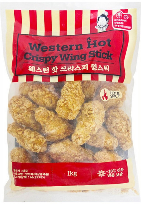 웨스턴 핫 크리스피 윙스틱 1kg, 1개