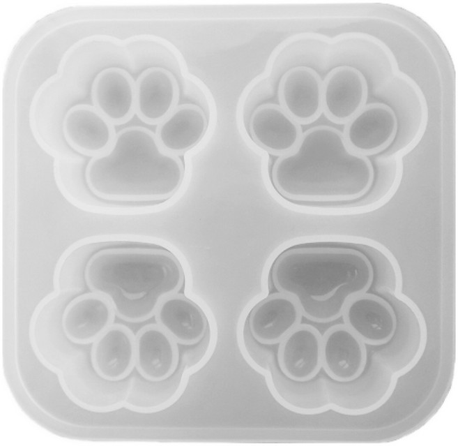 [마니랜드] 4구 냥발 몰드 / 스퀴시 레진아트, 냥발몰드1개, 1개