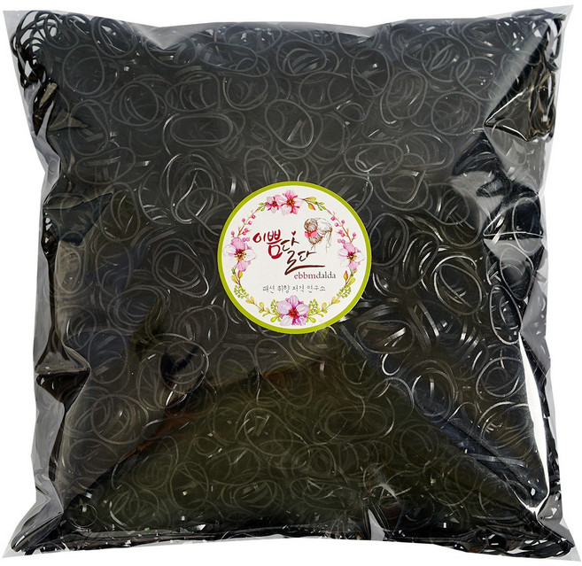 이쁨달다 프리미엄 베이직 칼라고무줄 브라운 검정 헤어끈 100g 판매자 마이아이리스만 이쁨달다 정품입니다