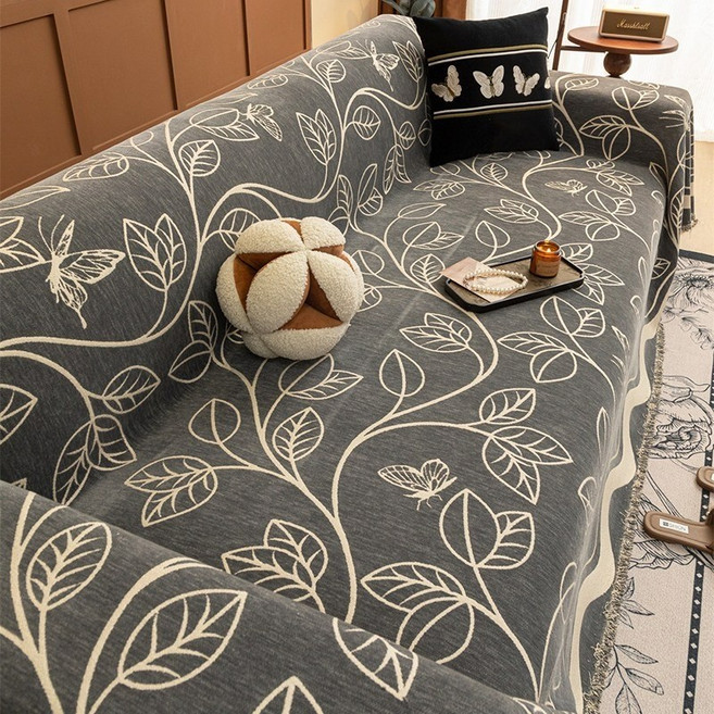 쇼파커버 1~5인용 사계절 쇼파패드 전방위 소포 소파커버, 1개, MERO-그레이