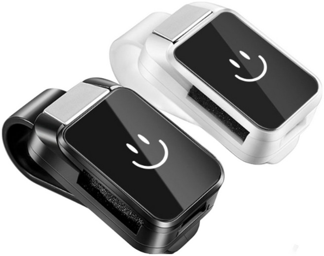 선바이저 차량 안경 선글라스 클립 거치대 자동차 썬바이저 안경보관 걸이, 2개, 화이트