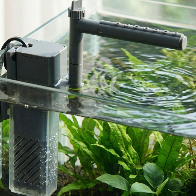 팔라딘 PF-3W 미니 어항 수족관 초소형 저소음 측면 여과기, 1개, 3W