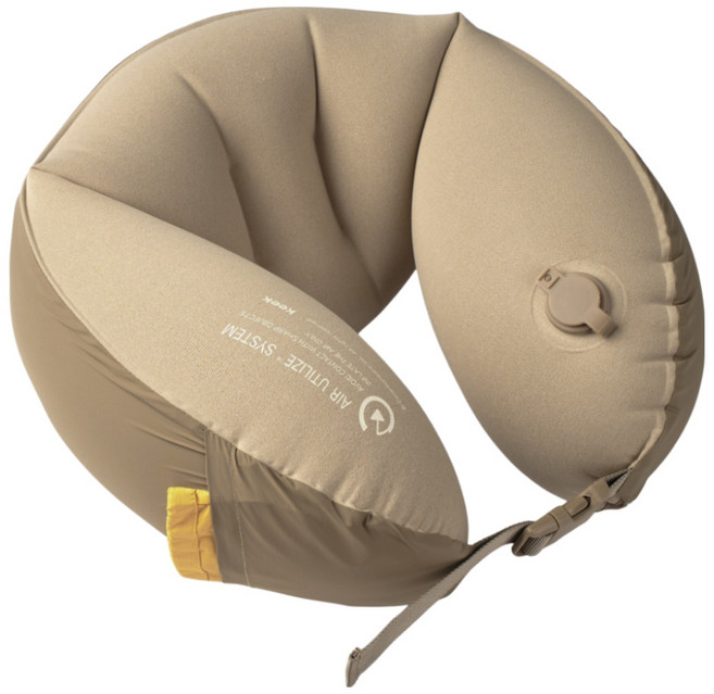 키크 keek 에어 넥쿠션 필로우오V2 휴대용 출퇴근용 여행용 특허 목베개 승무원 기내용, D/Beige