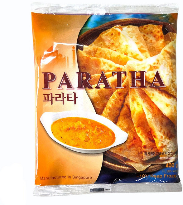 새마원 냉동 정통 인도빵 파라타 400g 패스트리 페스츄리 난 전병 피자 또띠아, 5개
