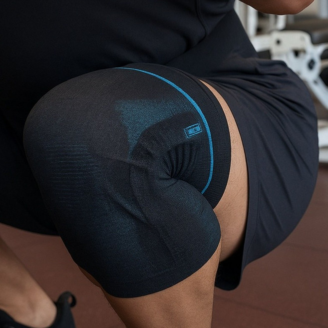 오서코리아 폼핏프로니 플라이트 경량 러닝 무릎보호대, 플라이트(블루)XL(460-500/560-600mm), 블루, 1개