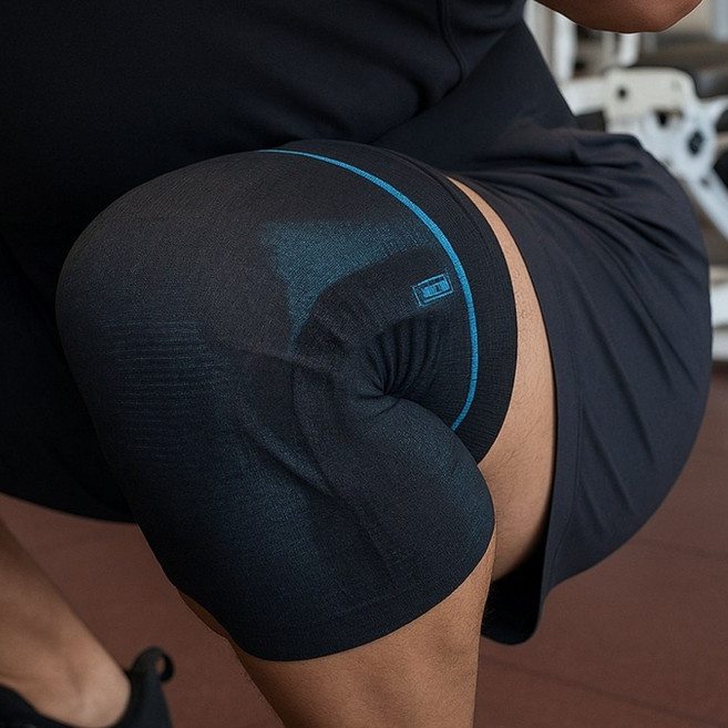 오서코리아 폼핏프로니 플라이트 경량 러닝 무릎보호대, 플라이트(블랙)XL(460-500/560-600mm), 블랙, 1개