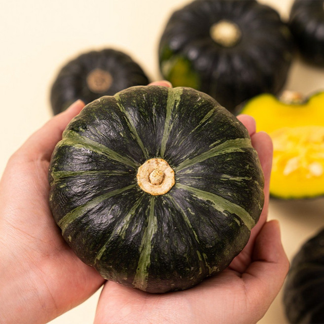 과일꾼 미니 밤호박 단호박 보우짱 국내산 가정용 특품 세척 비세척, 미니밤호박 1kg(2-5개), 1개