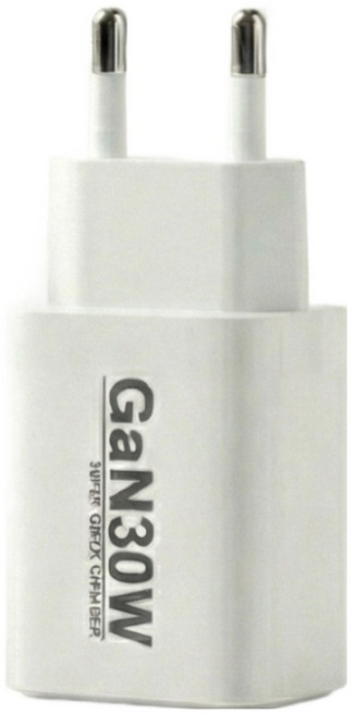 초고속 멀티 충전기 국산 아이홈 Gan65W 30W 20W C타입 2포트 PD PPS 60W블레이디드충전케이블 난연PVC커버 단선방지탭포함, 1세트, 화이트 30W