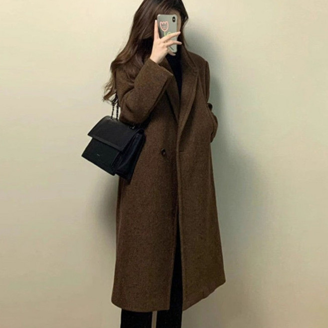 여성 봄 가을 겨울 롱코트 빅사이즈 루즈핏 트렌치 코트 오피스룩 정장 코트