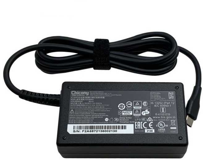 삼성 LG HP DELL 파트너사 - 치코니 정품 65W USB-C PD 노트북 충전기 + 케이블 (기업용 납품용), 치코니 65W C타입 *1개 + 3구 케이블, 1개