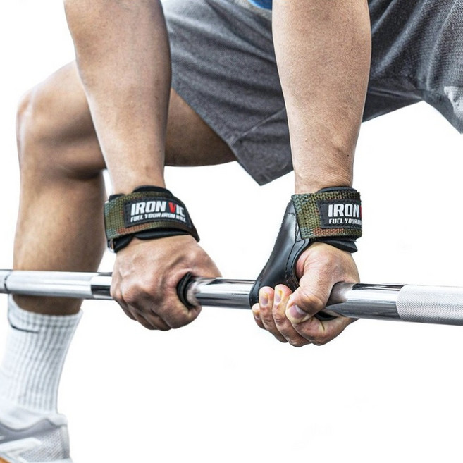 아이언빅 퀵그립 헬스 스트랩, 카모, 1세트