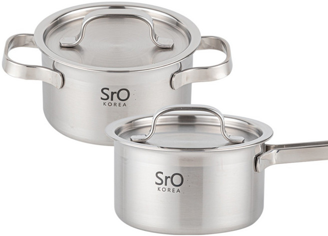 홈셰프 Sro 국산 통삼중 스텐 304 냄비 편수 양수 전골 IH 인덕션 겸용 통3중, 1세트, 2종(16편수+20양수), 스텐통삼중
