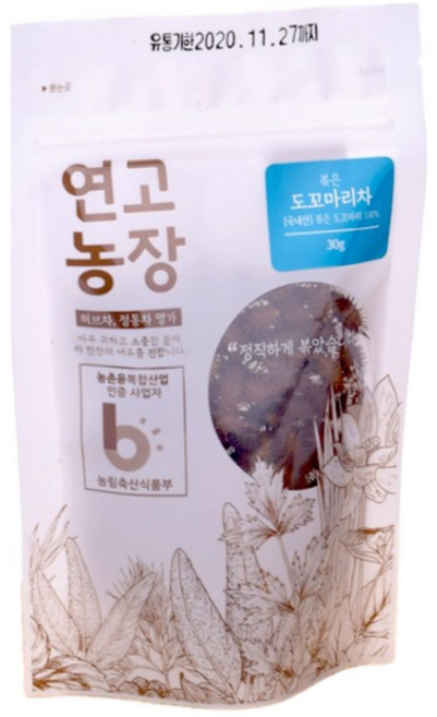 연고농장 국산 볶은 도꼬마리 창이자 차, 100g, 3개
