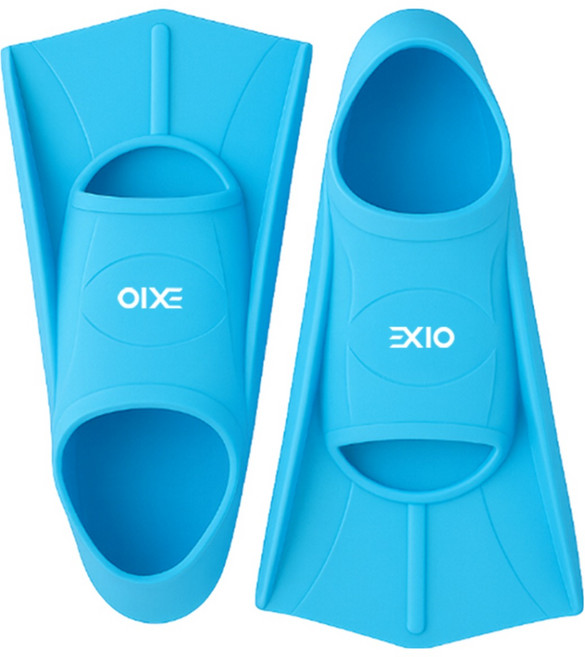 오리발 숏핀 스노쿨링 + 메쉬백 증정 사이즈 200mm~290mm, 블루