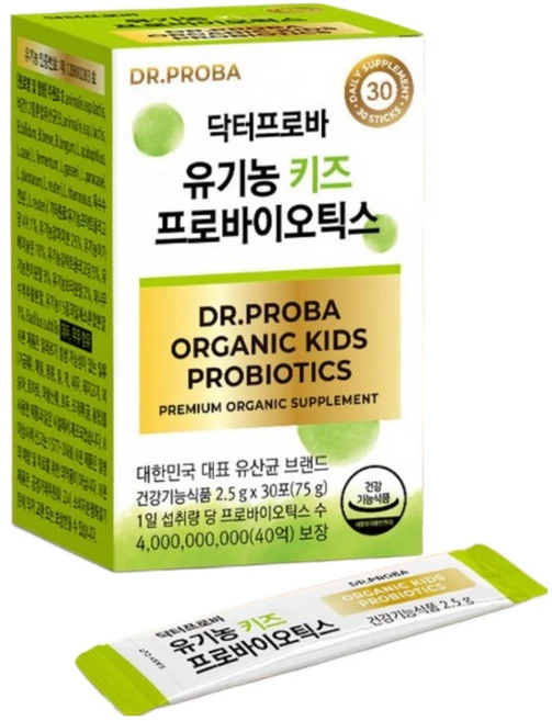 닥터프로바 유기농 키즈 프로바이오틱스, 30회분, 3개 - 쿠팡