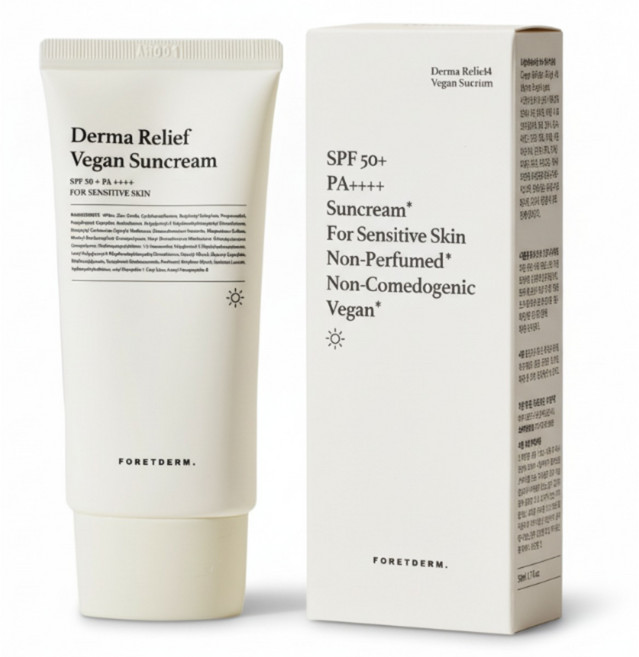 포레덤 더마 릴리프 비건 무향 무기자차 선크림 SPF50+ PA++++, 50ml, 1개