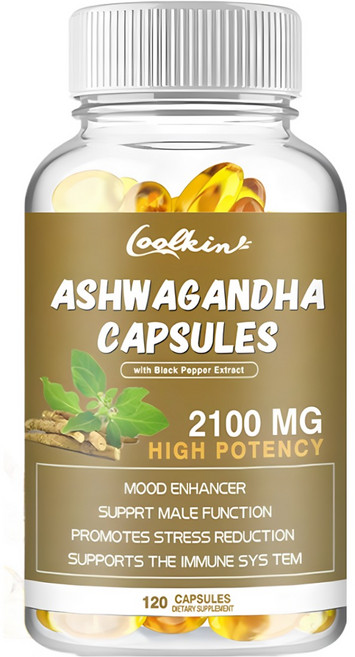 아슈와간다 - 스트레스와 불안 완화 기분 조절 이완 및 진정 120개, 1개, 120정