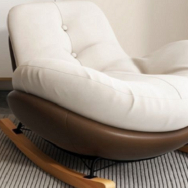 해당컴퍼니 가정용 거실 침실 1인 베란다 레저 편안 흔들의자 H728, 1개, 커피색