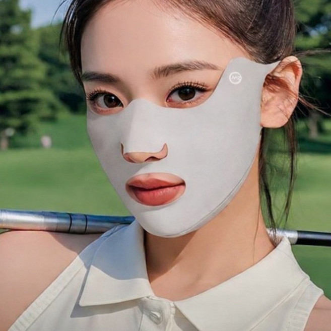 오픈형 자외선차단마스크 얼굴해빛가리개 마스크골프 스포츠마스크, 2개