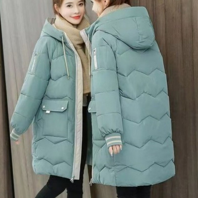 오스틱니 겨울 여성 루즈핏 롱패딩 점퍼