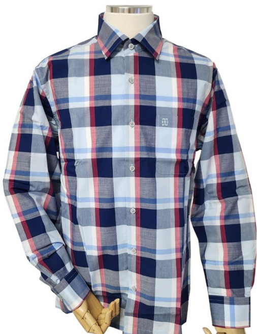 [매장정품] 닥스 DAKS 면 백프로 남성용 봄 셔츠 체크 긴팔 남방 쇼핑백동봉