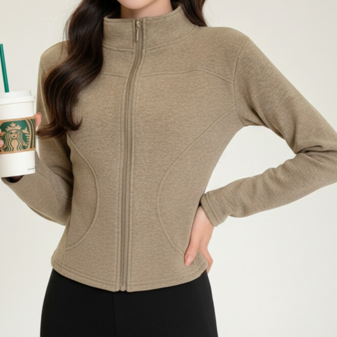 여성 고퀄리티 기모 소프트 후리스 집업 자켓