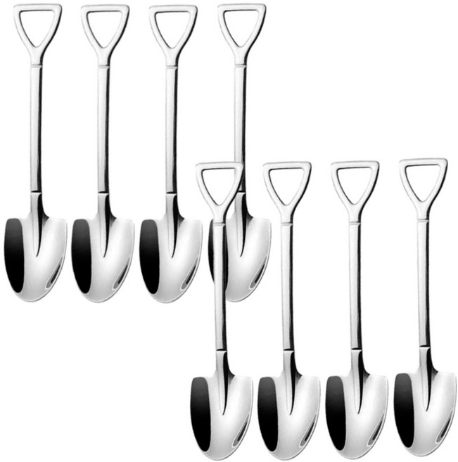 굿라이프 아이스크림 티스푼, 삼각형 티스푼, 8개, 실버