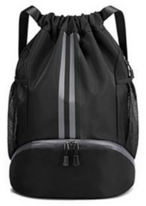 제너럴케이 농구공가방 공주머니 스포츠백, 블랙, 1개